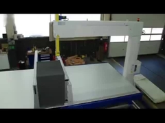 Automated PLC-Controlled Foam Cutter: Pisau Band Reciprocating & Baffles Pengaturan Lebar untuk Precisi