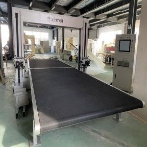 Mesin Pemotong Profil Busa Bergetar Ganda Pisau Mesin Pemotong Busa Horizontal