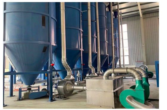 Mesin daur ulang busa PE EVA EPE Polystyrene Rebonded Peralatan Triple Shot Line