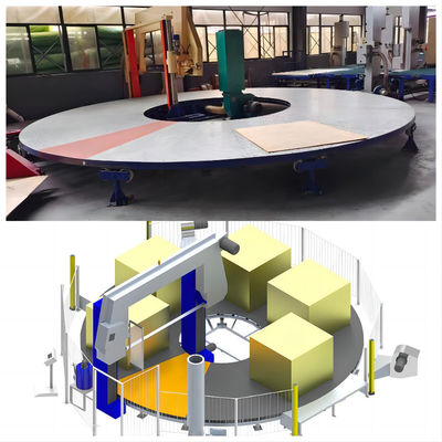 Profesional Carousel Sponge Horizontal Cnc Eps busa Mesin Pemotongan Pembagian