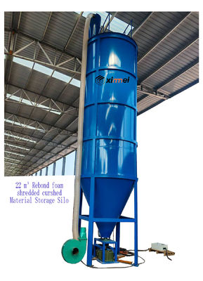 22 M3 Rebond Foam Material Storage Tank Recycling PU Foam Shredded Crushed Stirring Silo Untuk Steam Foaming Machine
