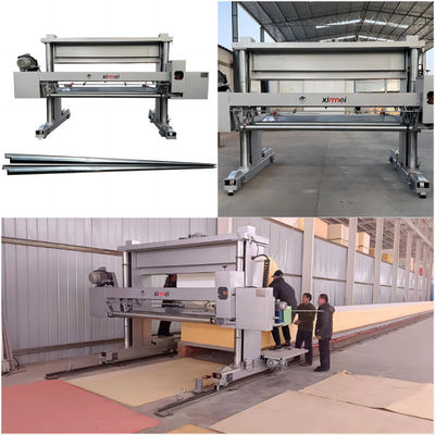 2150mm PE Mesin Pemotong busa CNC Jalur 60 meter Long foam horizontal grantry bergerak di jalur kereta api Efisiensi tinggi