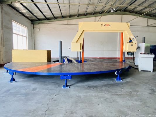 Otomatis Rotary Sponge Cnc Foam Cutter Horisontal Pembagian Carousel Penyedot