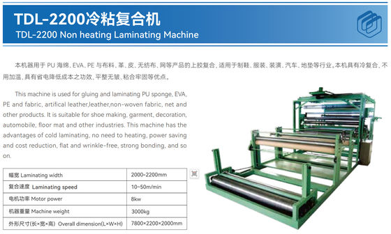 Spong Fabric Leather Mesh EPE Foam Sheet Bonding Laminating Machine Menggabungkan