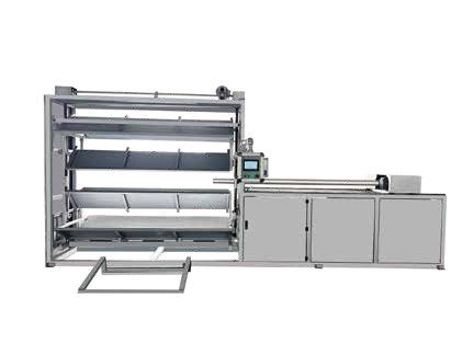 Mesin pengeboran blok busa kubik dan silinder otomatis lubang tengah puching perforated auto feeding
