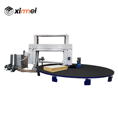 C-618 Untuk pemotongan spons keras Platform Anti-Skid Carousel pisau pita horizontal dengan Air Absorpsi untuk toleransi pemotongan tinggi Memotong blok busa PU Mesin pemotongan dengan rol tekanan